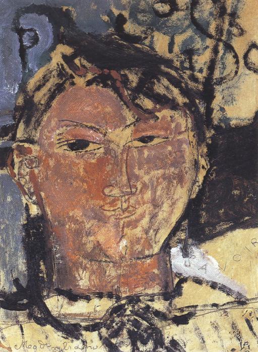 Amedeo Modigliani Portrait of Pablo Picasso (mk39) oil painting image